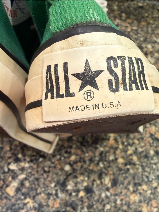 Green High-Top Canvas Sneakers Mens 4.5 vintage